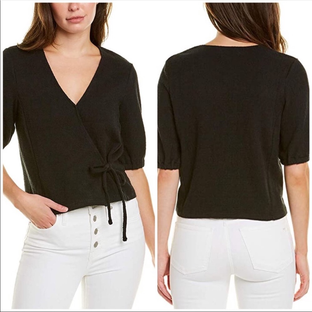 Madewell Texture & Thread Puff-Sleeve Wrap Top